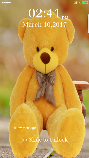 Teddy Bear Pin Lock Screen - عکس برنامه موبایلی اندروید