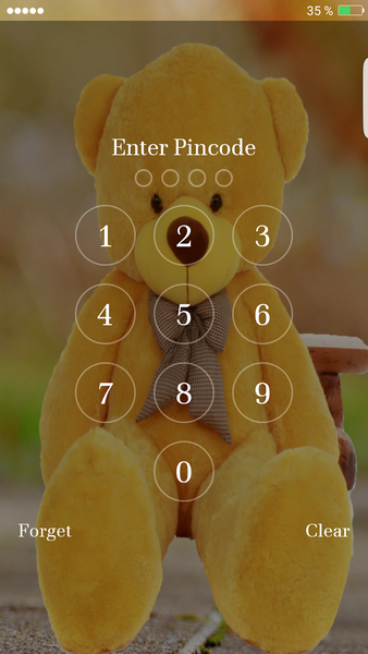 Teddy Bear Pin Lock Screen - عکس برنامه موبایلی اندروید
