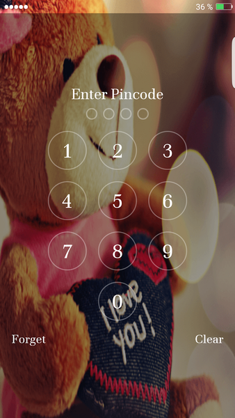 Teddy Bear Pin Lock Screen - عکس برنامه موبایلی اندروید