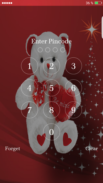 Teddy Bear Pin Lock Screen - عکس برنامه موبایلی اندروید