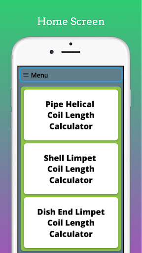 Pipe Coil Length Calc - Image screenshot of android app