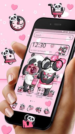 Pink Cute Selfie Couple Panda Theme - عکس برنامه موبایلی اندروید