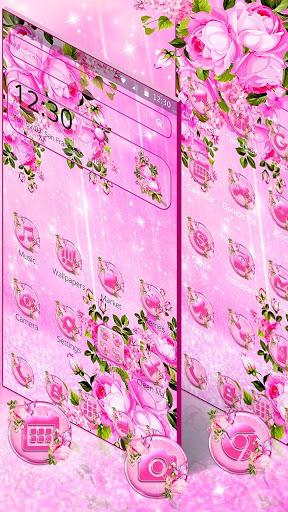 Pink Spring Bloom Glamour Rose Theme - عکس برنامه موبایلی اندروید