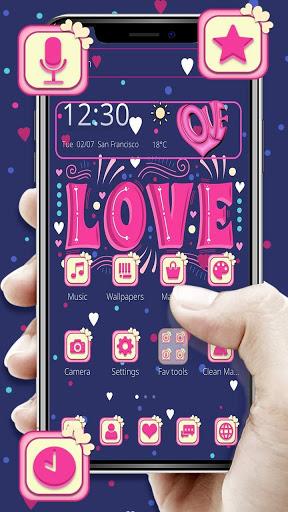 Pink Graffiti Love Heart Theme - عکس برنامه موبایلی اندروید