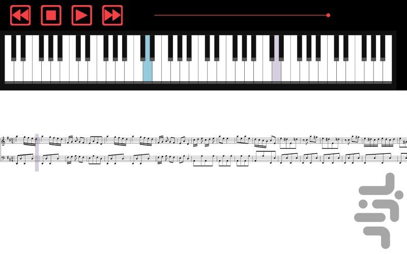 پیانو کودکانه (کودک پیانیست) - Image screenshot of android app