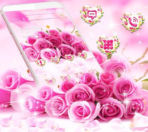 Pink Rose Romantic Love Theme - عکس برنامه موبایلی اندروید