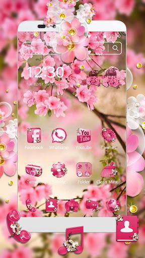 Pink Summer Flower Theme - Image screenshot of android app