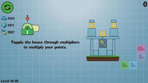 Box Topple - Knockdown! - Gameplay image of android game