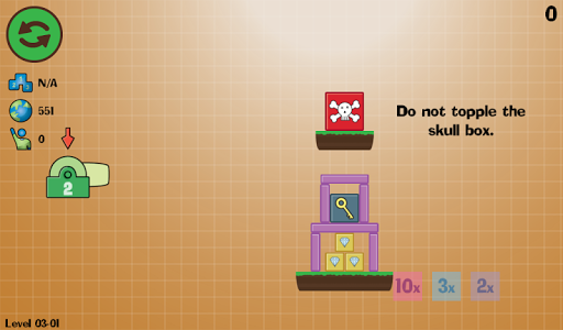 Box Topple - Knockdown! - Gameplay image of android game