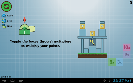 Box Topple - Knockdown! - Gameplay image of android game