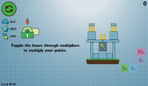Box Topple - Knockdown! - Gameplay image of android game