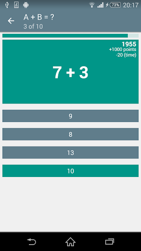 Math Game - Classic Brain Game - Gameplay image of android game