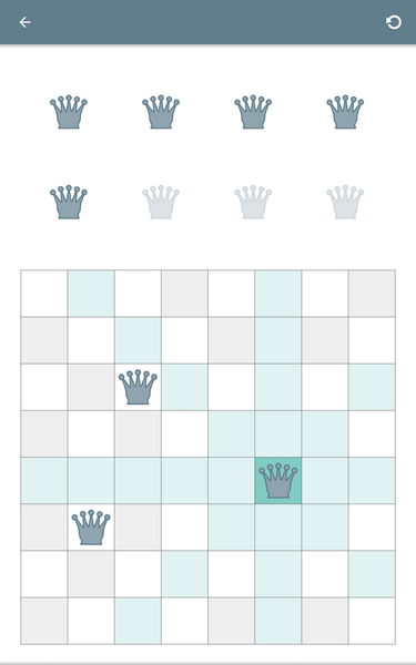 8 Queens - Chess Puzzle Game - Gameplay image of android game