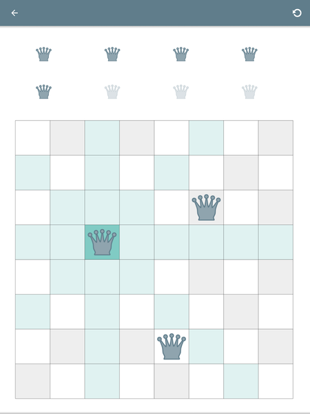 8 Queens - Chess Puzzle Game - Gameplay image of android game