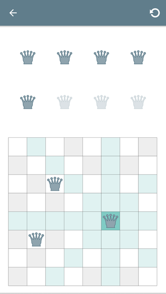 8 Queens - Chess Puzzle Game - Gameplay image of android game
