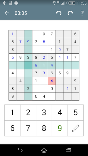 Sudoku - Classic Puzzle Game - Gameplay image of android game