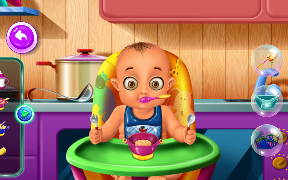 Newborn Baby Care Babysitter - Gameplay image of android game