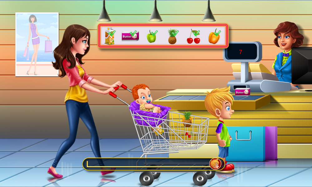 Shopping Game Kids Supermarket - Gameplay image of android game