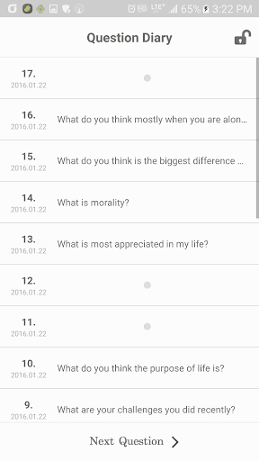 Questions Diary - Image screenshot of android app