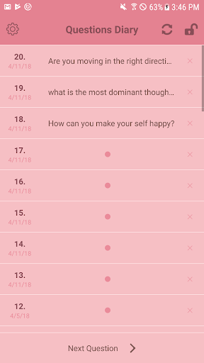 Questions Diary - عکس برنامه موبایلی اندروید