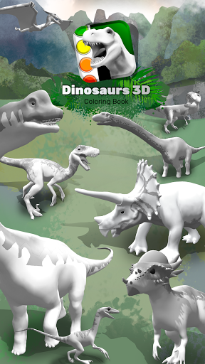 Dinosaurs 3D Coloring Book - عکس بازی موبایلی اندروید