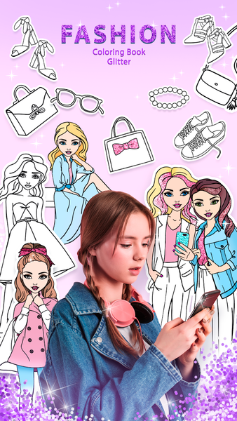 Fashion Coloring Book Glitter - Image screenshot of android app