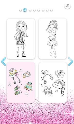 Girls Color Book with Glitter - Gameplay image of android game