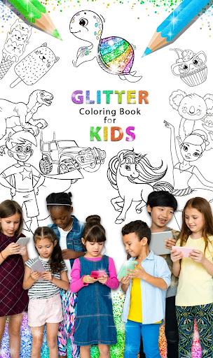 Glitter Coloring Game for Kids - عکس بازی موبایلی اندروید
