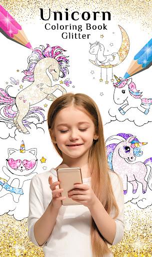 Unicorn Coloring Book Glitter - Image screenshot of android app