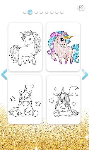 Unicorn Coloring Book Glitter - Image screenshot of android app