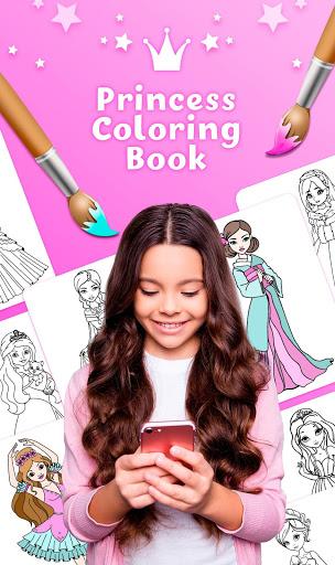 Princess Girls Coloring Book - عکس برنامه موبایلی اندروید