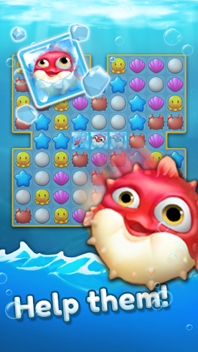 Ocean Friends : Match 3 Puzzle - Gameplay image of android game