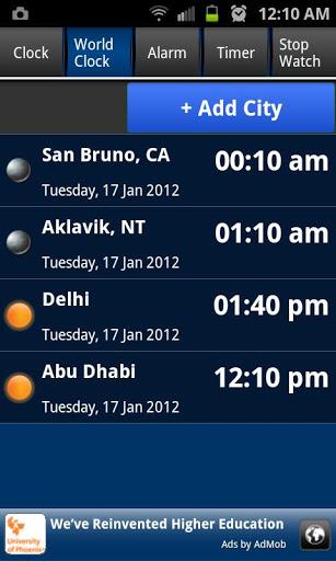 World Clock - Image screenshot of android app