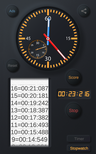 Timer & Chrono Stopwatch Score - Image screenshot of android app