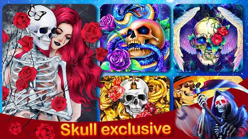 Skull Color by number Offline - عکس برنامه موبایلی اندروید