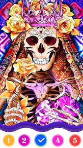 Skull Color, Color by Number - عکس برنامه موبایلی اندروید