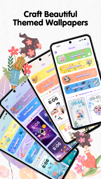 DIY Wallpaper: Flower & Pet - عکس برنامه موبایلی اندروید