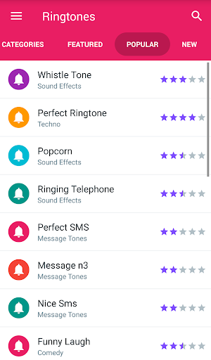 Popular Ringtones - عکس برنامه موبایلی اندروید