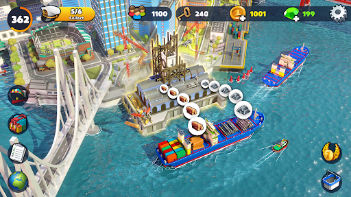 Port City: Ship Transit Tycoon - Gameplay image of android game