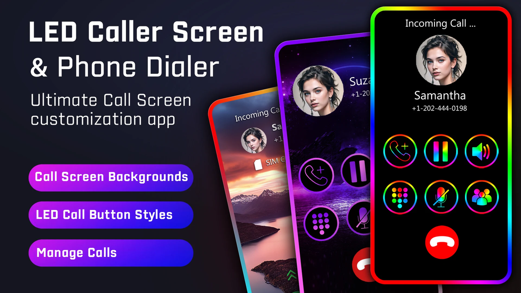 LED Caller Screen Phone Dialer - Image screenshot of android app