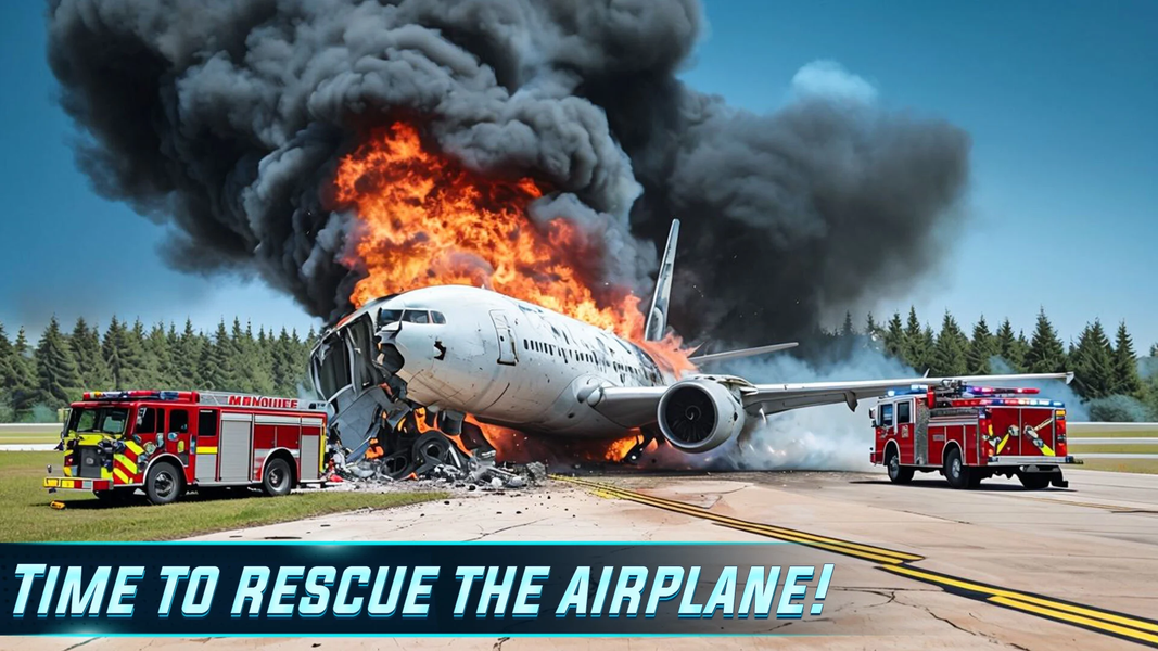 Fire Truck Rescue Games Sim 3d - Gameplay image of android game