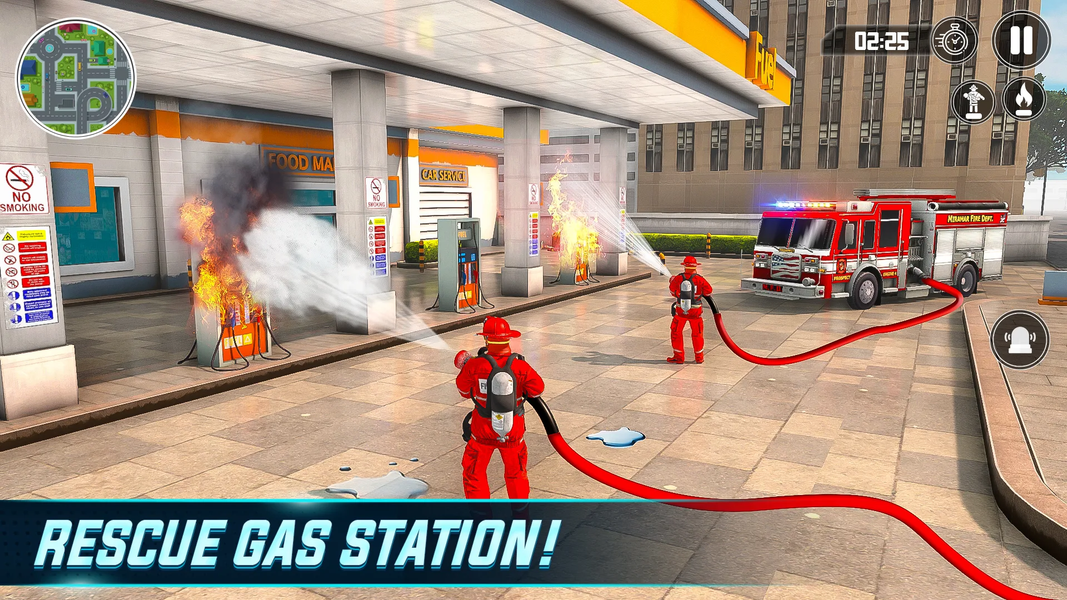 Fire Truck Rescue Games Sim 3d - عکس بازی موبایلی اندروید