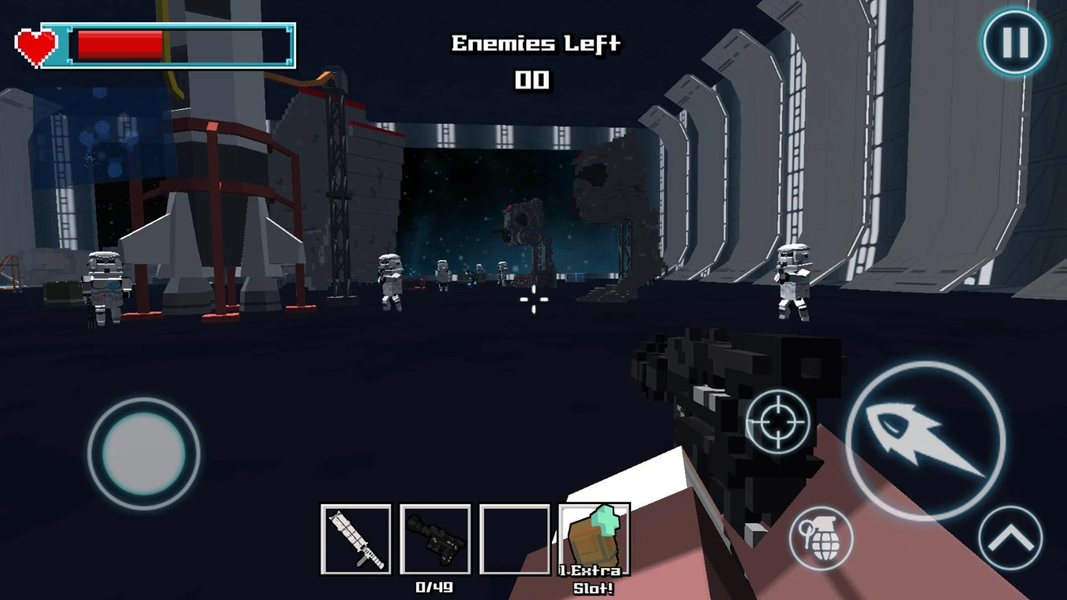 Blocky Solo Infinite Galaxy - Gameplay image of android game