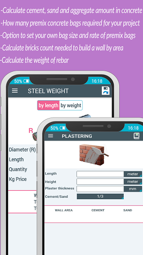 Concrete Calculator - عکس برنامه موبایلی اندروید