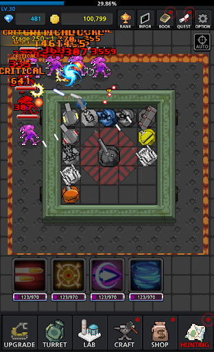 Grow Turret TD : Idle Clicker - Gameplay image of android game