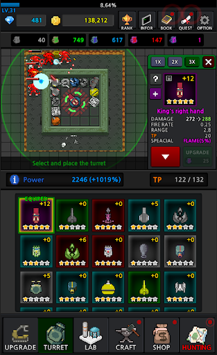 Grow Turret TD : Idle Clicker - Gameplay image of android game