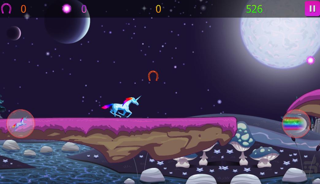 اسب تک شاخ دونده - Gameplay image of android game