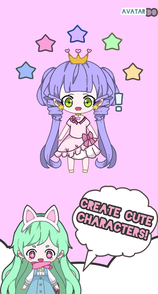 Avatar Do chibi doll dress up - Gameplay image of android game