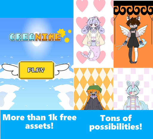 Creanime anime character maker - Gameplay image of android game