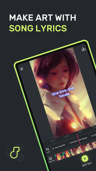 Lyricle AI Lyrics Video Maker - Image screenshot of android app